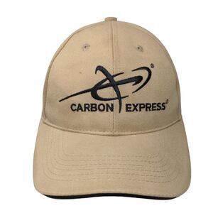 Carbon Express Slideback Hat Tan One Size Adjustable Embroidered